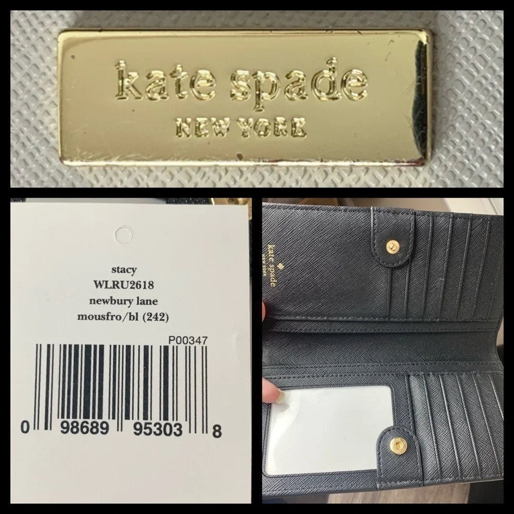 Kate Spade Beige Black Colorblock Tote Bag Wallet